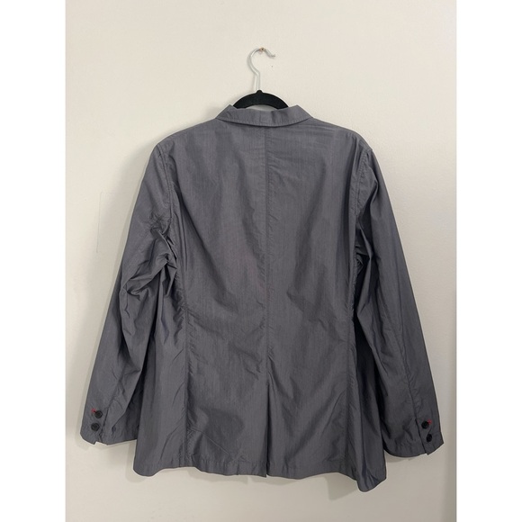 Ines De La Fressange Paris Blazer Women’s XL Gray Cotton Nylon Jacket Uniqlo - Picture 4 of 12
